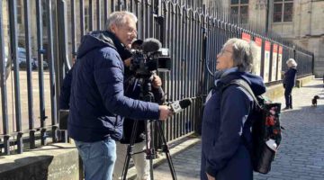 France 3 filmt und interviewt